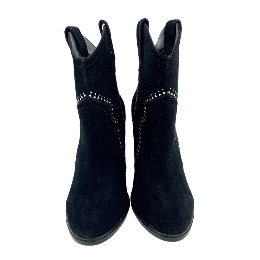 Joie Monte Black Suede Leather Studded Ankle Booties SZ 38 EU New - Picture 3 of 9